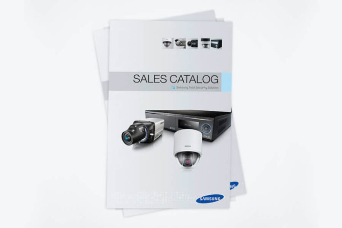 Samsung Security Product Catalog Design